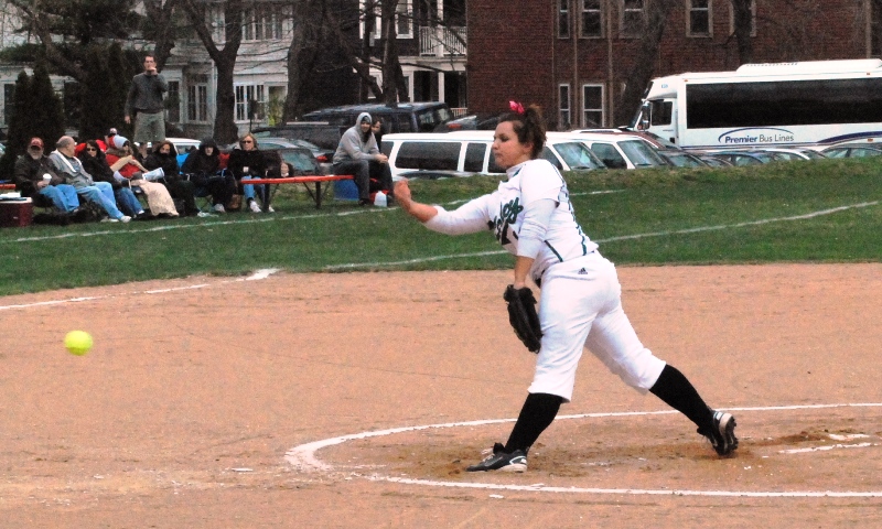 Softball sweeps Mitchell in NECC openers, 8-0, 10-4