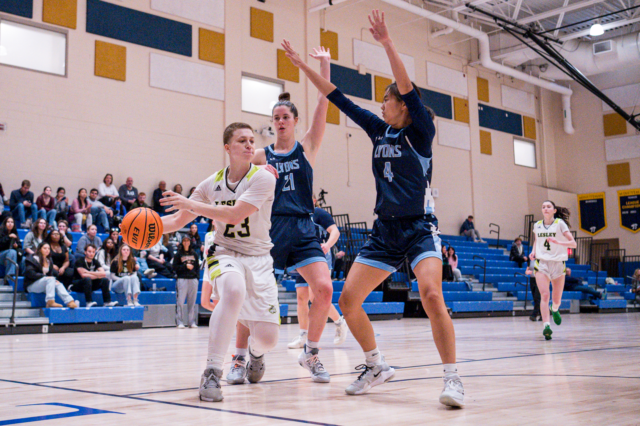 DeHuelbes and Terry's Double-Doubles Lead Women's Basketball Past Bard, 47-44